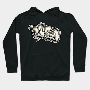 Ship in a Bottle Tattoo Design Hoodie